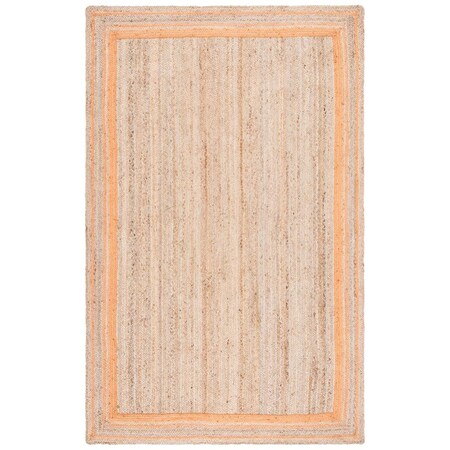 Safavieh 9 x 12 ft. Natural Fiber Global Rectangle Hand Woven Rug Orange & Natural NF109P-9